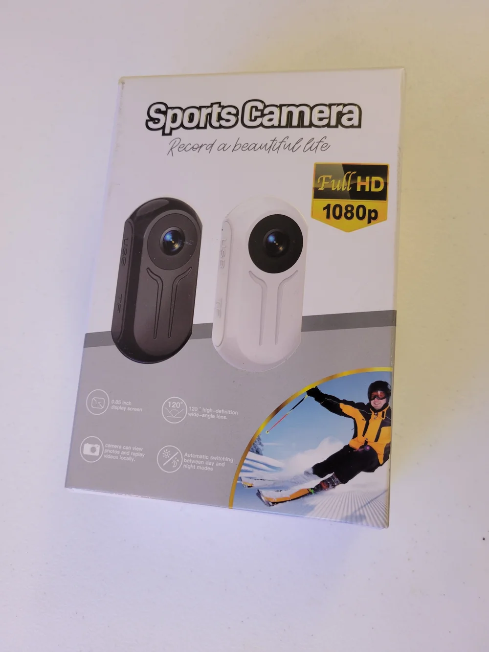 Sports Camera Full HD 1080p - Black